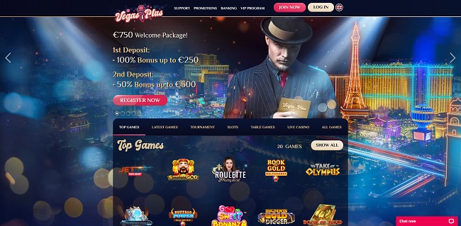 vegasplus casino homepage