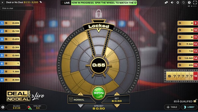 qualification deal or no deal live