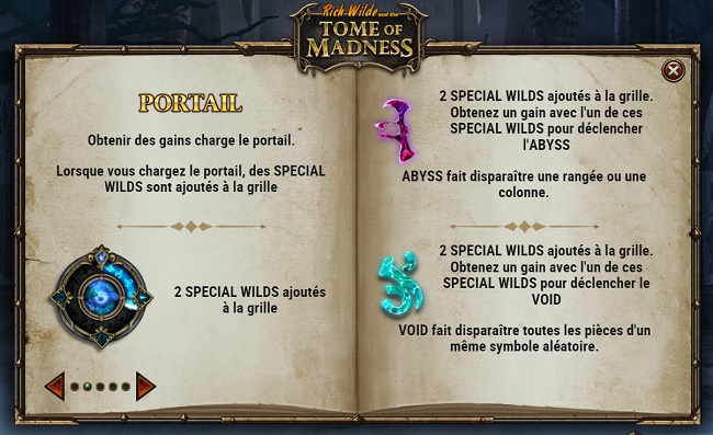effets de portail tome of madness play'n go