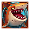 Symbole Razor Shark Requin Orange
