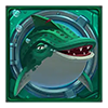 Symbole Razor Shark Requin vert